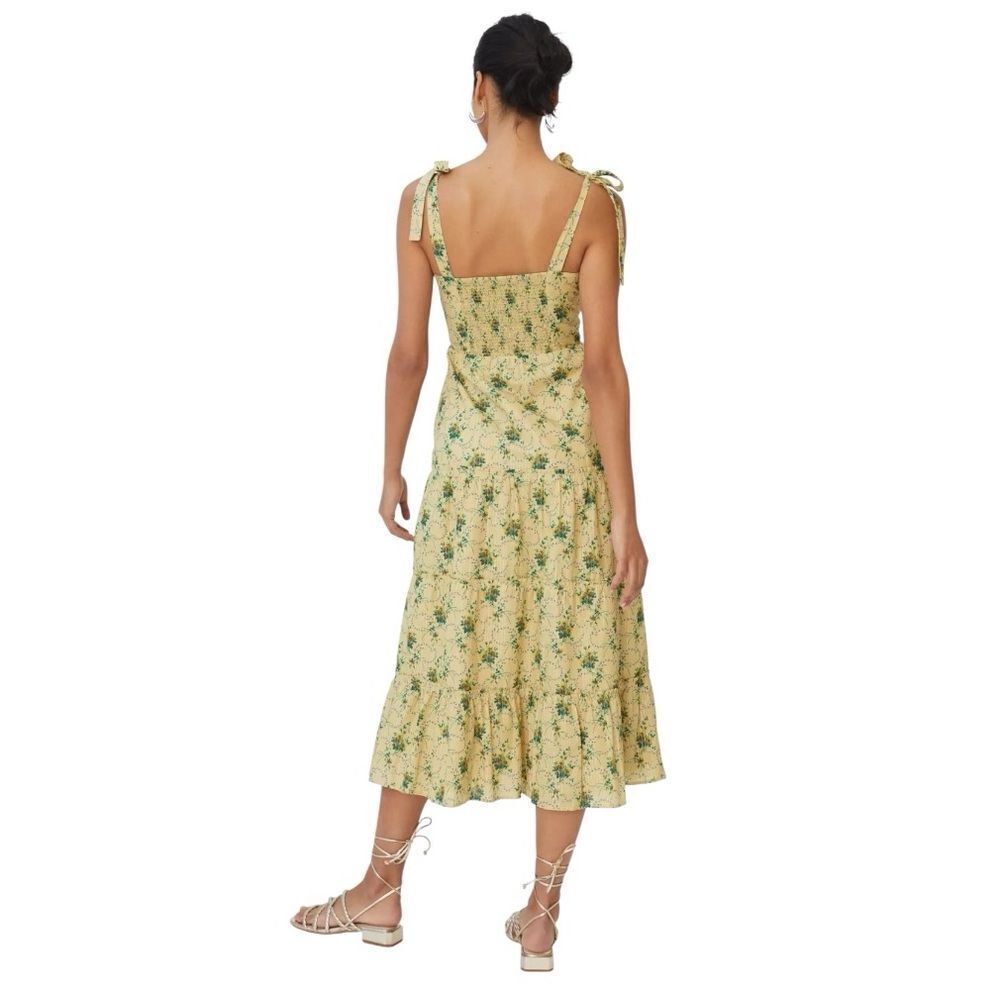 PAIGE Yellow Floral Midi Dress - Picture 3 of 12